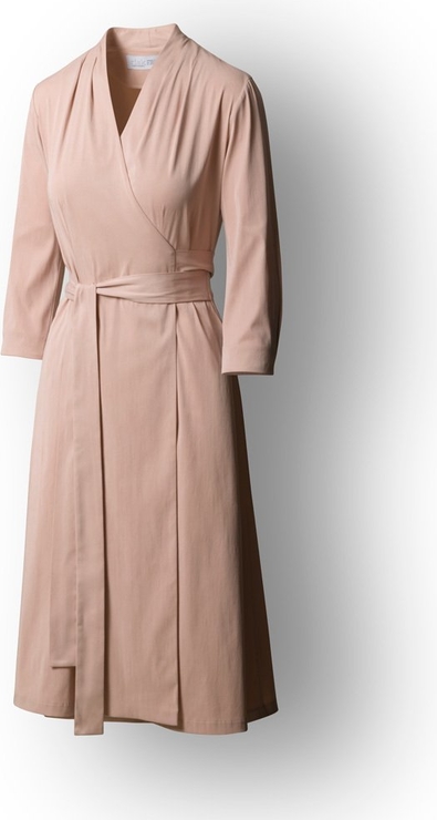 Różowa sukienka RISK made in warsaw z długim rękawem