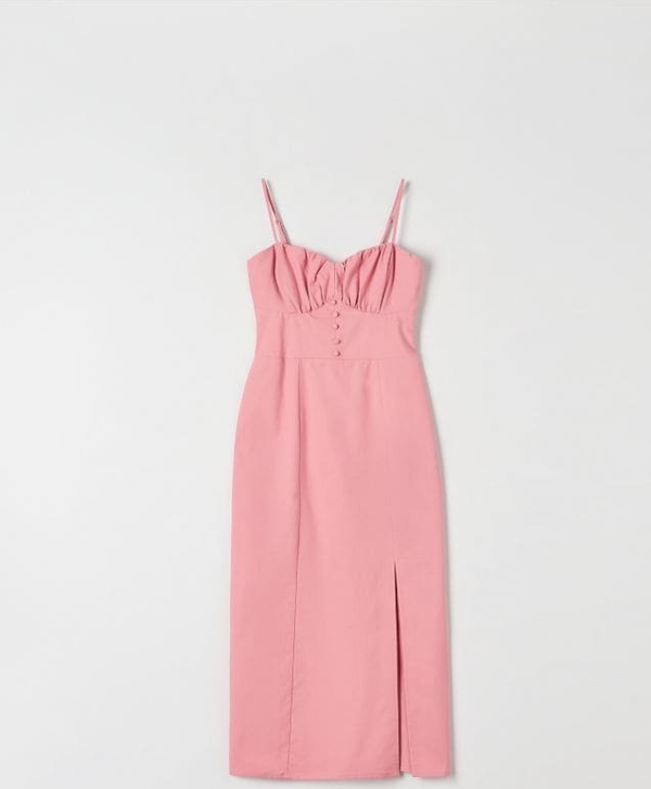 Różowa sukienka Sinsay w stylu casual