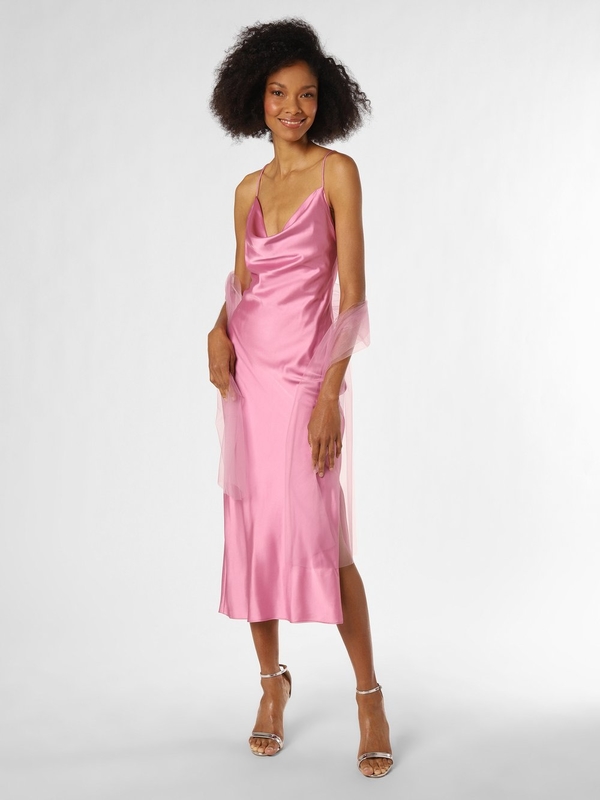 Różowa sukienka Unique z satyny