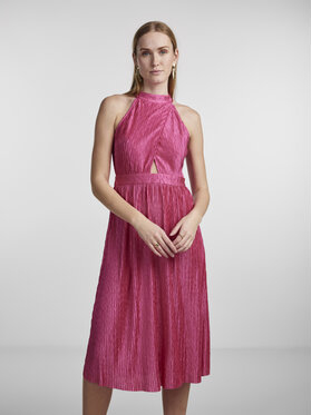 Różowa sukienka YAS mini bez rękawów