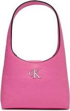 Różowa torebka Calvin Klein do ręki średnia matowa