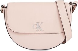 Różowa torebka Calvin Klein matowa na ramię w młodzieżowym stylu