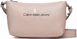 Różowa torebka Calvin Klein na ramię matowa średnia