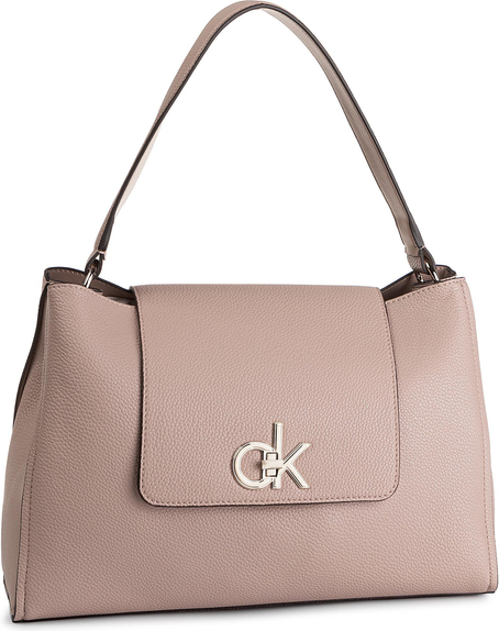 Różowa torebka Calvin Klein na ramię w stylu casual