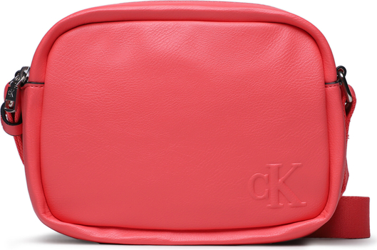 Różowa torebka Calvin Klein w stylu casual średnia na ramię