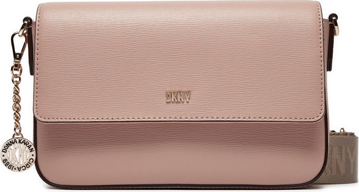 Różowa torebka DKNY średnia na ramię w młodzieżowym stylu