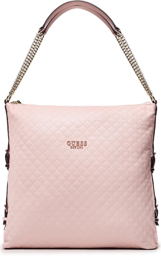 Różowa torebka Guess matowa w stylu casual na ramię