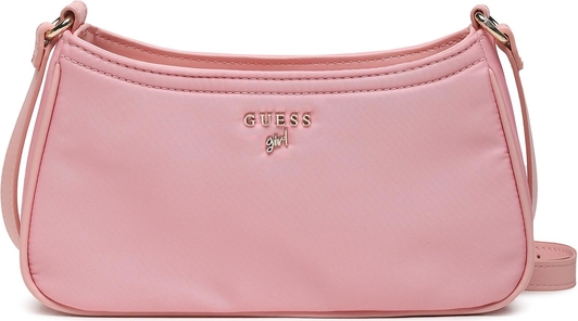 Różowa torebka Guess na ramię średnia w młodzieżowym stylu