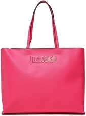 Różowa torebka Just Cavalli matowa duża na ramię