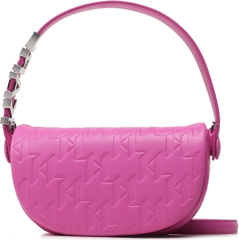 Różowa torebka Karl Lagerfeld średnia matowa