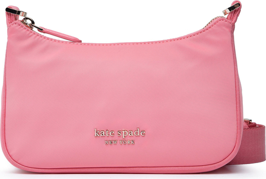 Różowa torebka Kate Spade w młodzieżowym stylu średnia matowa