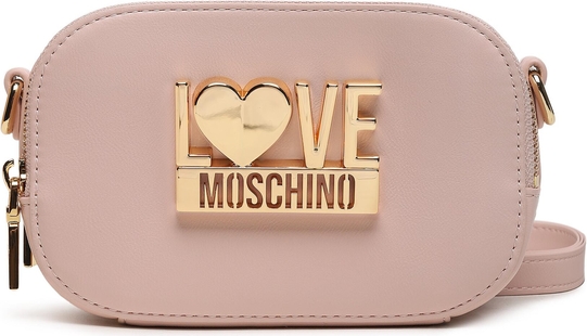Różowa torebka Love Moschino matowa mała na ramię
