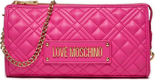 Różowa torebka Love Moschino matowa na ramię