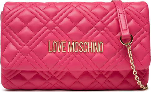 Różowa torebka Love Moschino matowa na ramię w młodzieżowym stylu