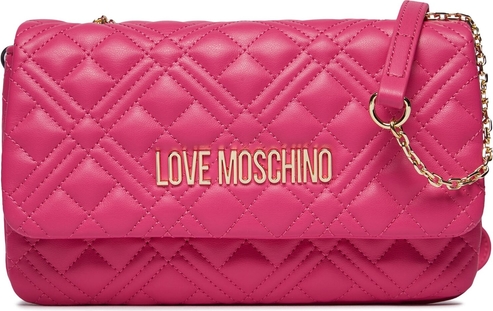 Różowa torebka Love Moschino na ramię matowa