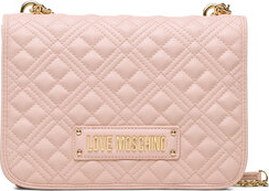 Różowa torebka Love Moschino na ramię średnia matowa