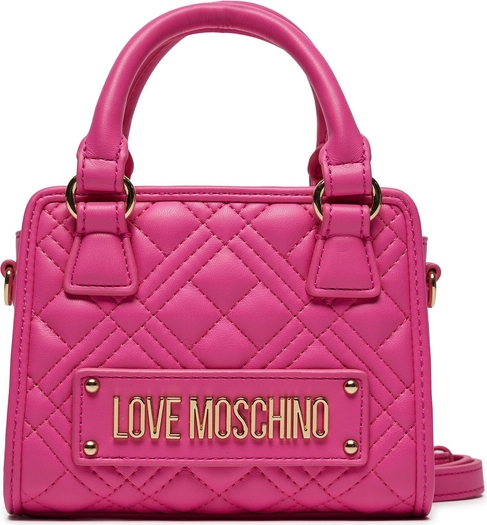 Różowa torebka Love Moschino średnia do ręki matowa
