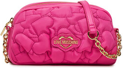 Różowa torebka Love Moschino w młodzieżowym stylu na ramię