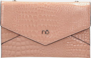 Różowa torebka NOBO do ręki ze skóry ekologicznej w stylu glamour