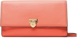 Różowa torebka Ralph Lauren matowa na ramię średnia