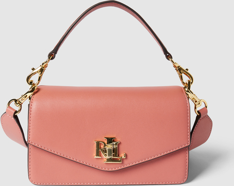 Różowa torebka Ralph Lauren średnia z aplikacjami w stylu casual