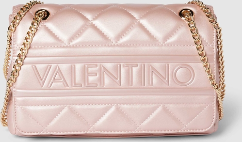 Różowa torebka Valentino Bags pikowana na ramię mała