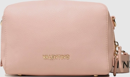Różowa torebka Valentino by Mario Valentino na ramię w młodzieżowym stylu matowa