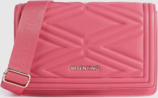 Różowa torebka Valentino by Mario Valentino w młodzieżowym stylu na ramię średnia