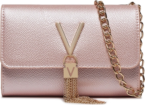 Różowa torebka Valentino na ramię mała matowa