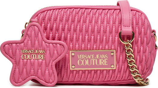 Różowa torebka Versace Jeans na ramię mała