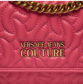 Różowa torebka Versace Jeans na ramię średnia