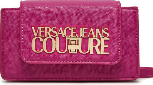 Różowa torebka Versace Jeans na ramię w młodzieżowym stylu