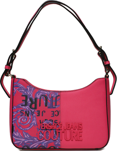 Różowa torebka Versace Jeans średnia na ramię w młodzieżowym stylu
