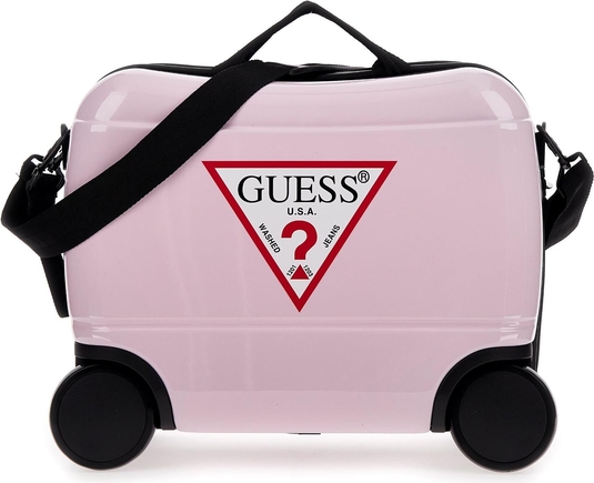 Różowa walizka Guess