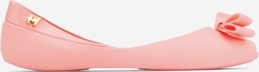 Różowe baleriny Yourshoes w stylu casual z płaską podeszwą