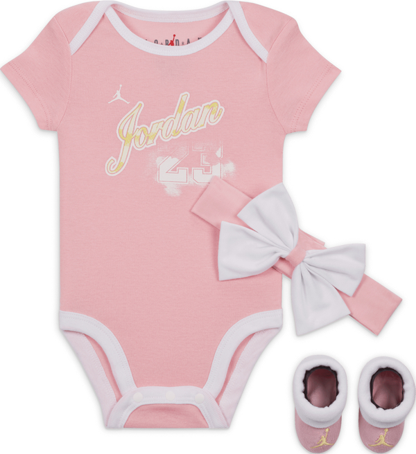 Różowe body niemowlęce Jordan dla dziewczynek