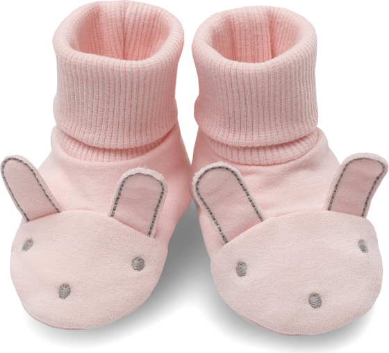 Różowe buciki niemowlęce malani z bawełny dla dziewczynek