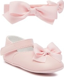 Różowe buciki niemowlęce Mayoral dla dziewczynek