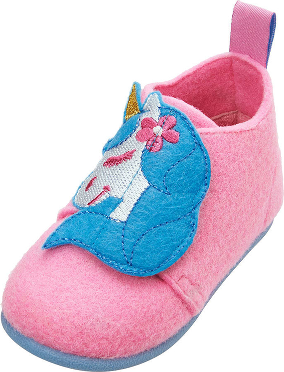 Różowe buciki niemowlęce Playshoes ze skóry