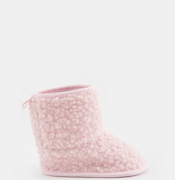 Różowe buciki niemowlęce Sinsay dla dziewczynek na rzepy