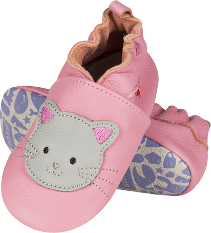 Różowe buciki niemowlęce Soxo dla dziewczynek
