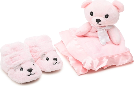 Różowe buciki niemowlęce UGG Australia na rzepy