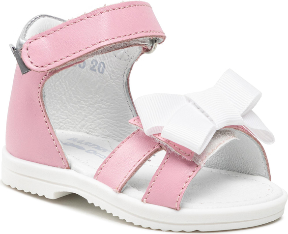 Różowe buty dziecięce letnie Bartek dla dziewczynek na rzepy