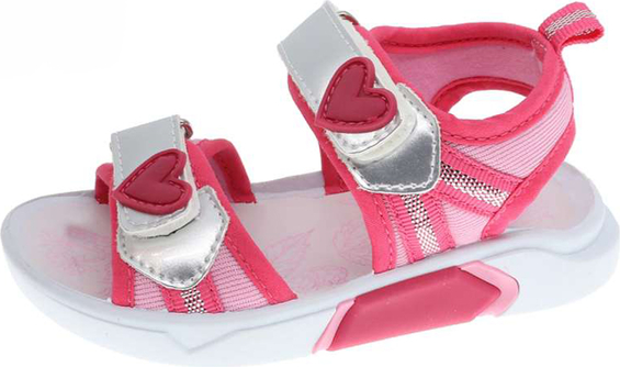 Różowe buty dziecięce letnie Beppi na rzepy z tkaniny