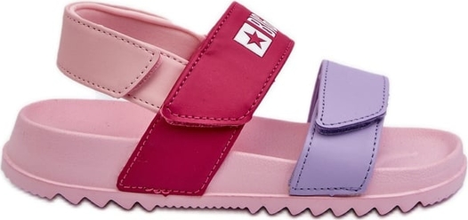 Różowe buty dziecięce letnie Big Star dla dziewczynek na rzepy