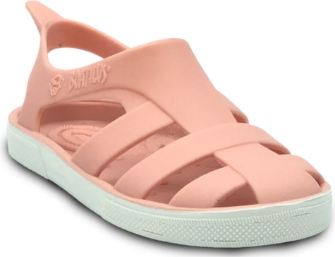 Różowe buty dziecięce letnie Boatilus na rzepy ze skóry dla dziewczynek