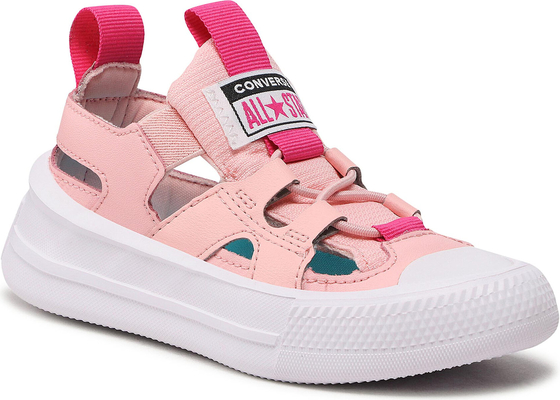 Różowe buty dziecięce letnie Converse na rzepy