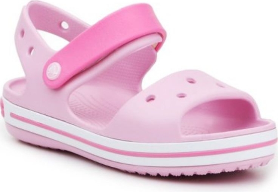 Różowe buty dziecięce letnie Crocs na rzepy