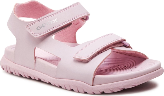 Różowe buty dziecięce letnie Geox na rzepy