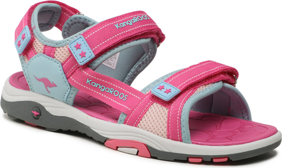 Różowe buty dziecięce letnie Kangaroos dla dziewczynek na rzepy